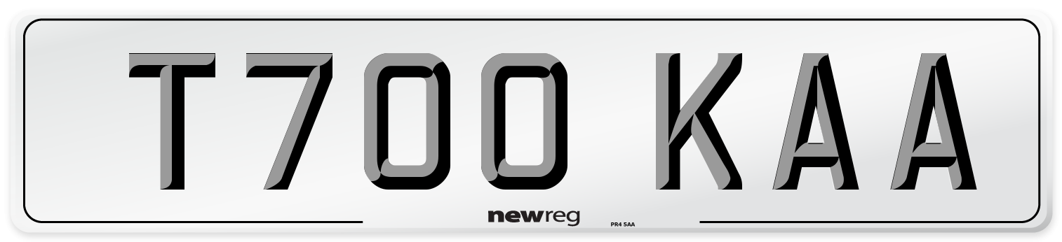 T700 KAA Number Plate from New Reg